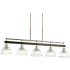 Kichler Eastmont 5 Light 50" Wide Linear Chandelier Polished Nickel